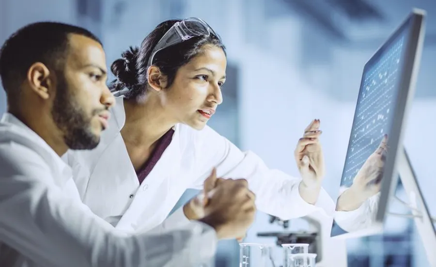 Image showing two doctors looking at a computer screen.